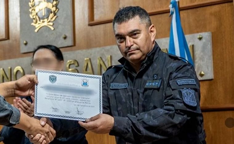 Nelson Ariel Otarola, jefe de la División de Infantería (Foto: Diario Huarpe).