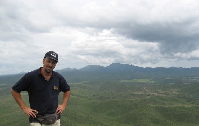 FOTO: Juan Pablo Viola en la Pampa y volcanes de Pocho