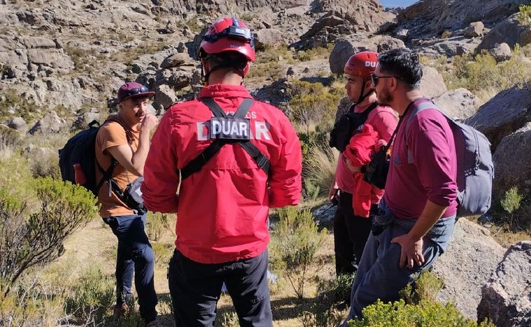 Rescataron a tres personas en las Altas Cumbres. (Foto: Policía de Córdoba)