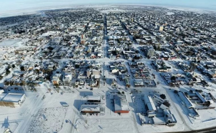 La ola de frío se hace sentir en Río Gallegos (Gentileza: La Opinión Austral).