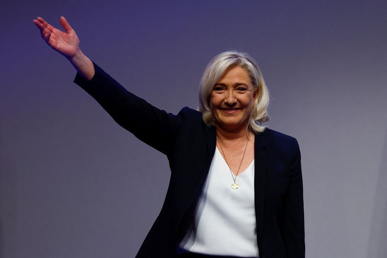 Marine Le Pen, la candidata del partido de ultraderecha Agrupación Nacional. 