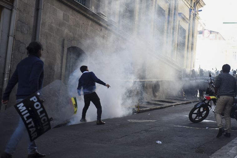 Las manifestaciones en las calles de La Paz. (Foto: archivo/NA)