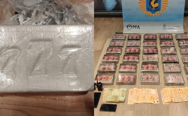 Desarticulan banda que traía 30 kilos de cocaína pura y usaba taxi rosarino.