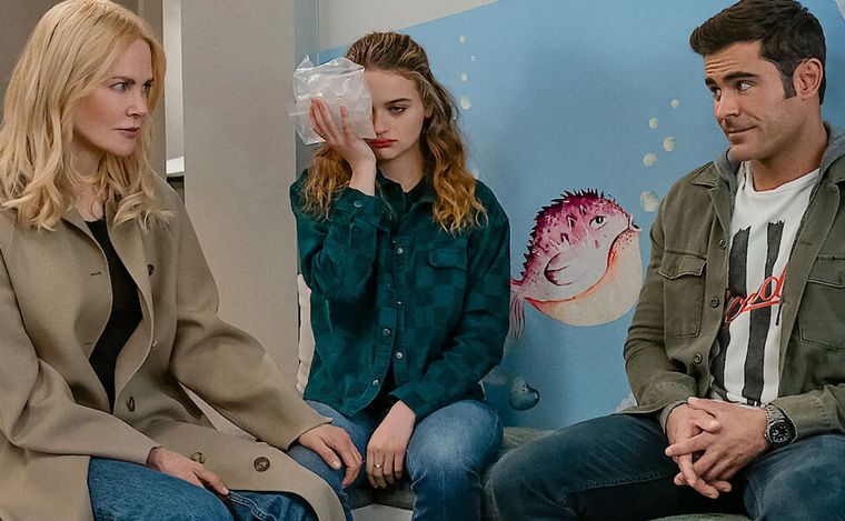 Nicole Kidman, Joey King y Zac Efron, protagonistas de "Un asunto familiar".'