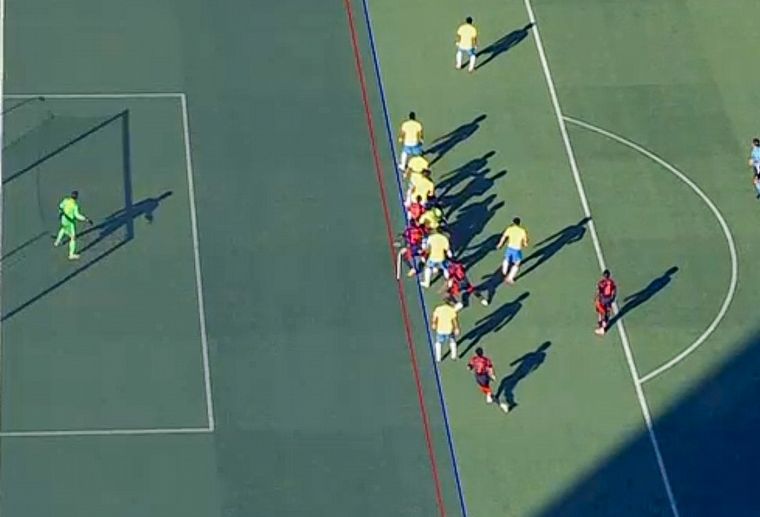 Video: el polémico offside que le cobraron a Colombia ante Brasil