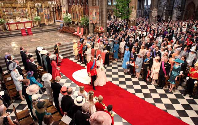 El vestido de Kate Middleton tenía una cola de 2,70 metros.