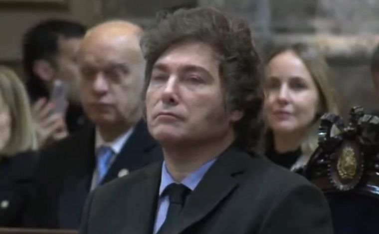 Javier Milei participó del Tedeum en la Catedral Metropolitana.