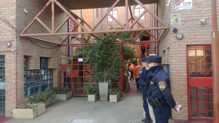 El lugar del hecho, en barrio Cofico