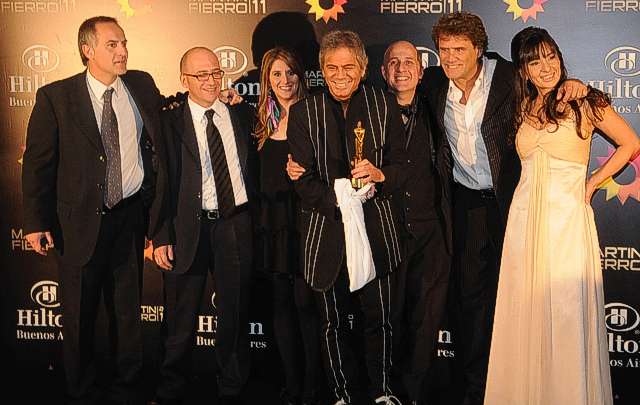 Beto Casella en la entrega de los Martín Fierro 2010.