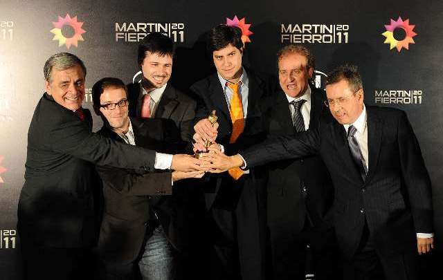 ''Telenoche'' en la entrega de los Martín Fierro 2010.