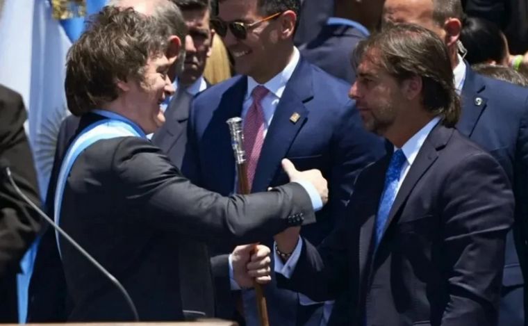 Milei y Lacalle Pou.