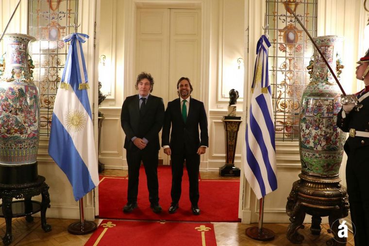 Los presidentes de Uruguay y Argentina, reunidos
