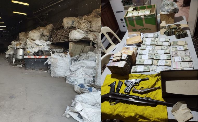 Chatarra: secuestraron toneladas de cobre, millones de pesos y miles de dólares.