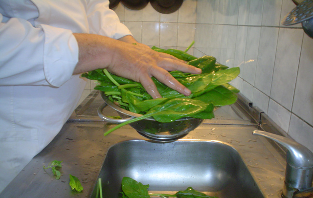 ''Rotolo'' de espinaca y ricota