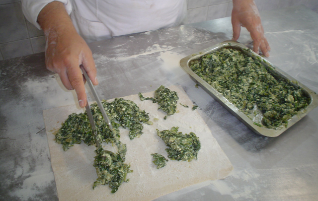 ''Rotolo'' de espinaca y ricota