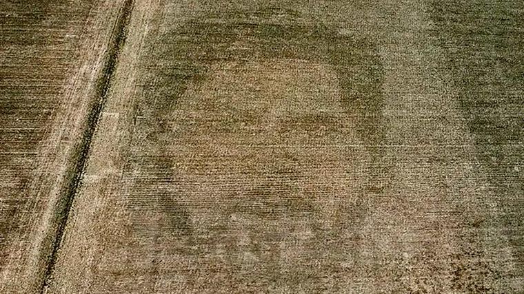Un ingeniero agrónomo siembra la cara de Messi en campos argentinos (FOTO: gentileza)