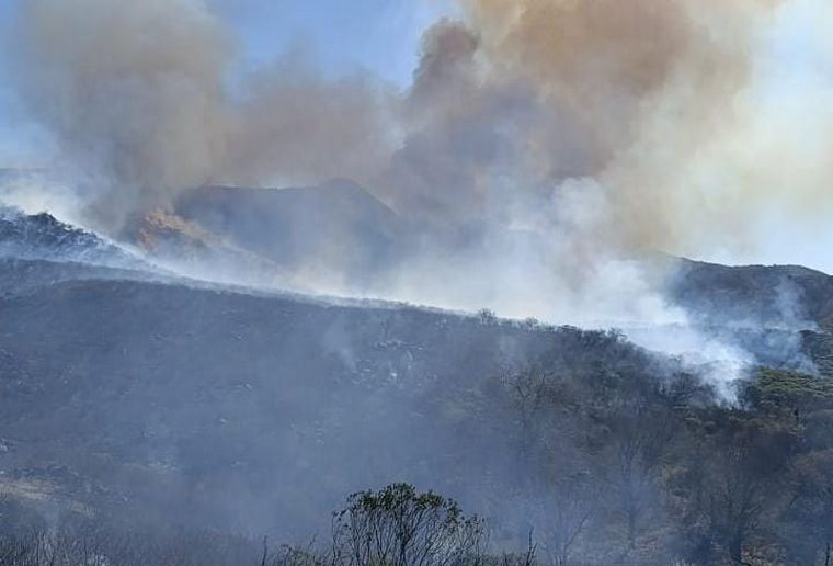 El incendio que afectó a un sector de La Calera. (Foto: archivo)