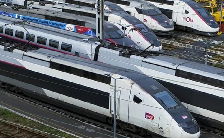Servicio de trenes interrumpido en Francia (Foto: redes)