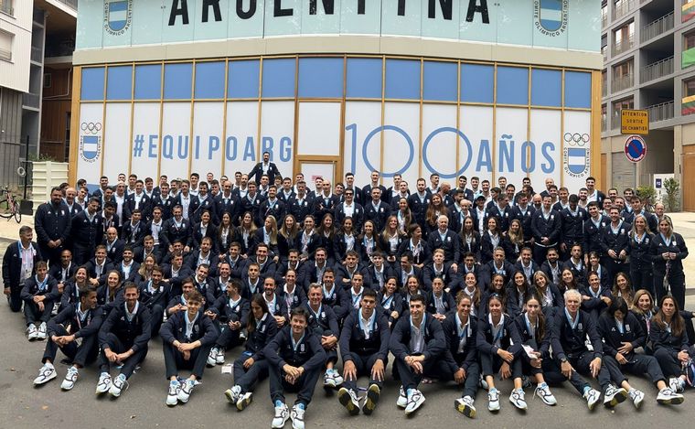 Argentina en la apertura de los Juegos Olímpicos de París 2024 (Foto: @prensaCOA).