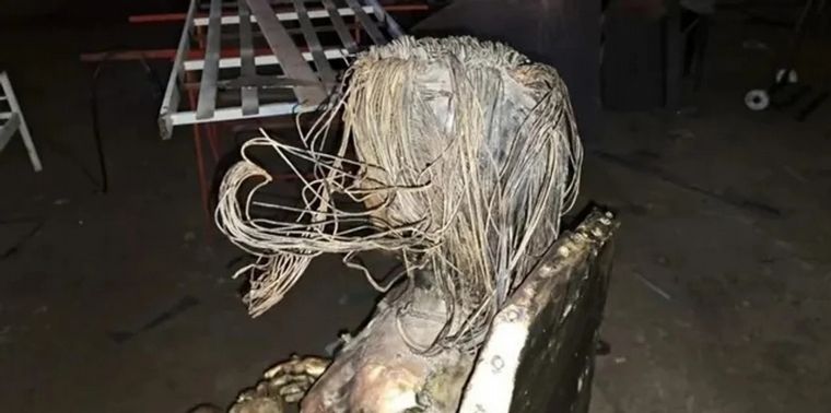 Vandalizaron la escultura de Mirtha Legrand en su ciudad natal