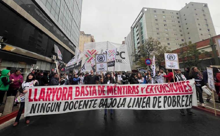 Marcha docente en Córdoba.