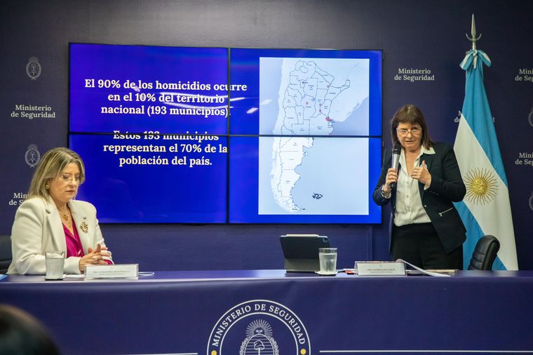 Bullrich presentó las estadísticas criminales 2023 y primer semestre de 2024