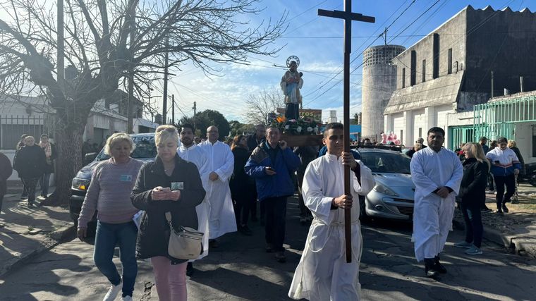 La procesión en Córdoba, en barrio Altamira