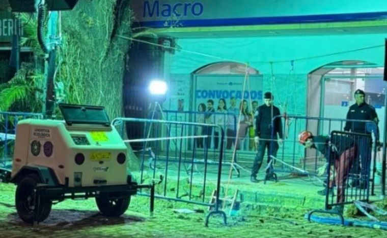 El túnel hallado en San Isidro.