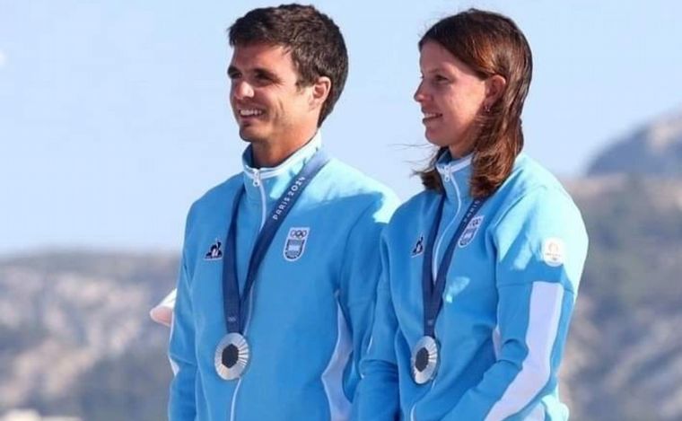 La dupla Majdalani-Bosco logró la medalla de plata en vela.