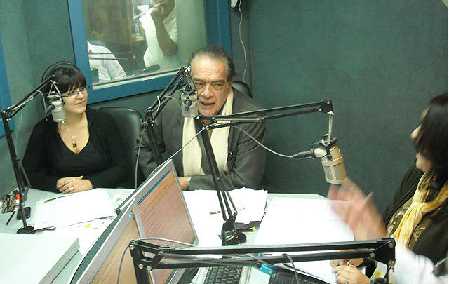 Jorge Mansilla y Horacio Gramajo en la radio.
