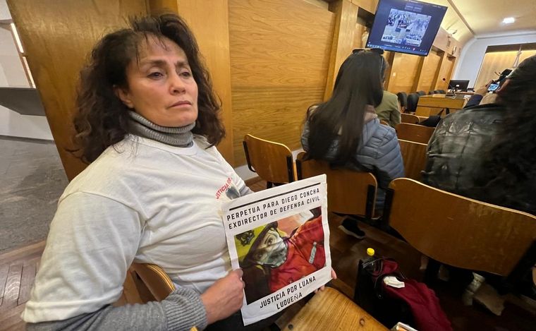 Sandra Ludueña, tía de Luana, en el juicio. (Foto: Daniel Cáceres/Cadena 3)