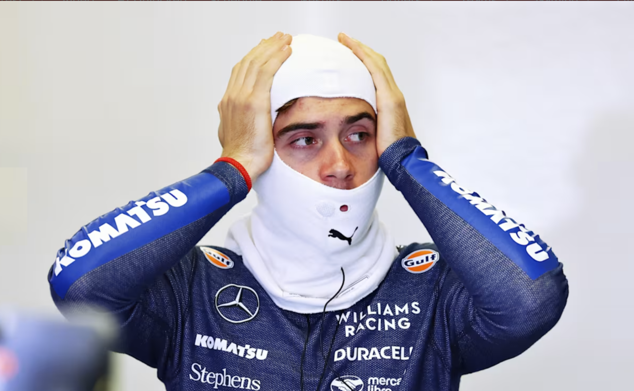 Colapinto salió a pista en FP3 cuando iban 20' minutos de tanda