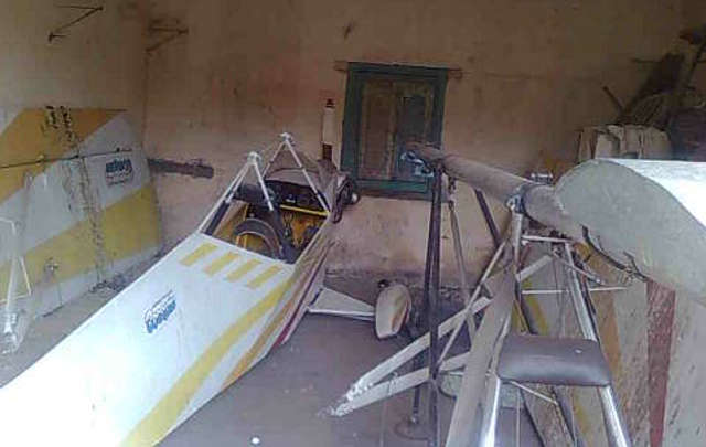 La avioneta es un monoplaza que no vuela desde hace años.