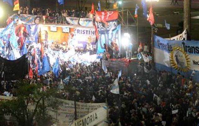 FOTO: Cristina Fernández fue reelecta y dio un discurso en el que recordó a Néstor Kirchner. 