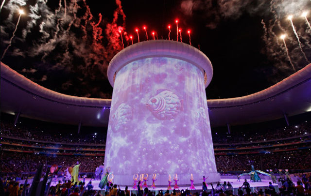 Los festejos en el estadio mejicano fueron disfrutados por 45 mil espectadores.