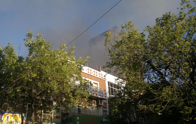 El humo invadió el microcentro.