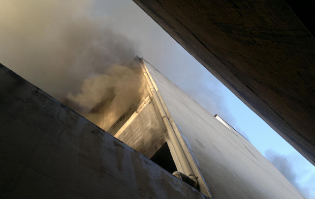 El humo invadió el microcentro.