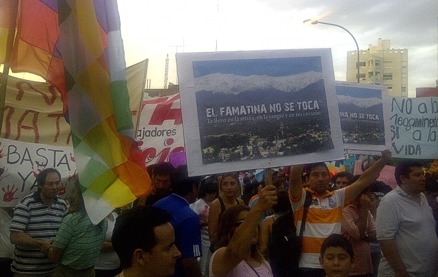 El pueblo resistió la explotación minera en Famatina (Foto: Archivo)
