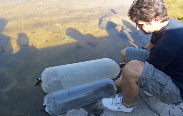 Torneo de mojarrita en la  playa central
