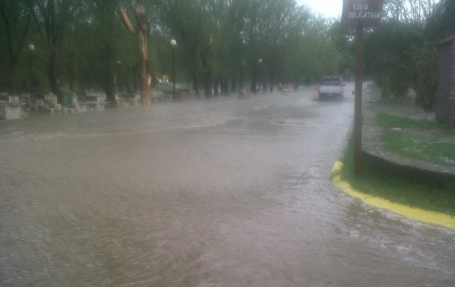 Alpa Corral, otra vez resultó afectada por la caída abundante de granizo.