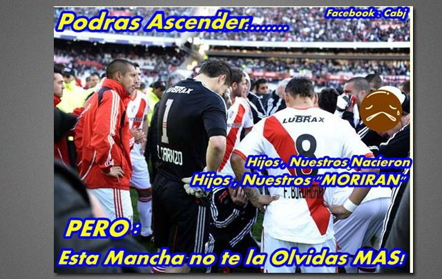 Cargadas de Boca a River por el ascenso