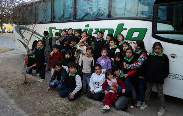 Los chicos de la escuela Nuestra Señora del Valle que visitaron Córdoba.