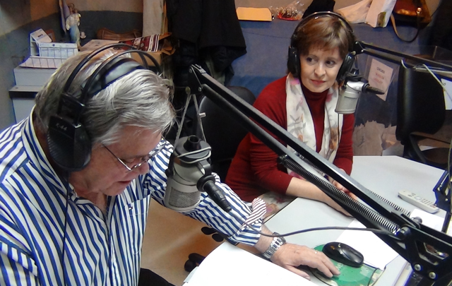 Ana María Bovo en el estudio de Cadena 3