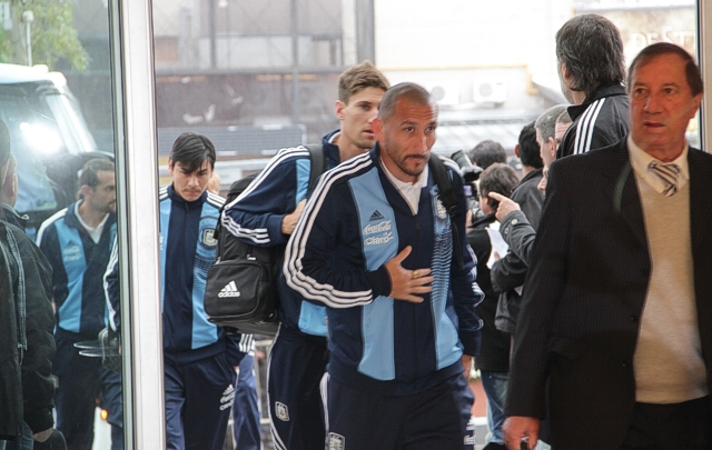Los integrantes de la Selección llegaron al Hotel Orfeo Suites.