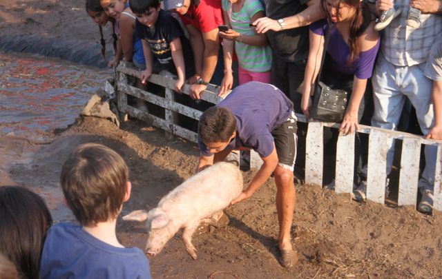 Los protagonistas de la prueba en plena carrera.