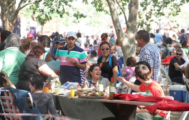 Una gran cantidad de público se dio cita ayer en el purchitódromo.