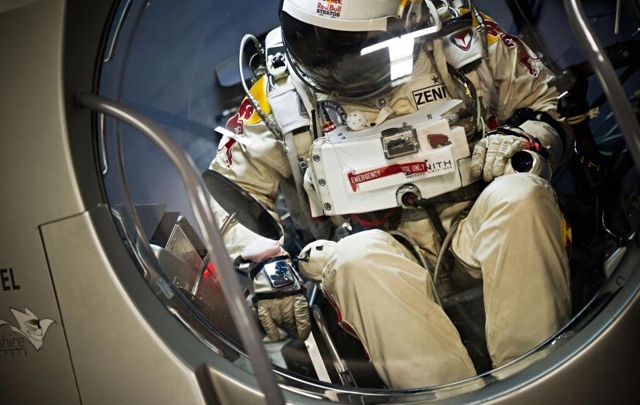 Baumgartner saltó desde la estratosfera. 