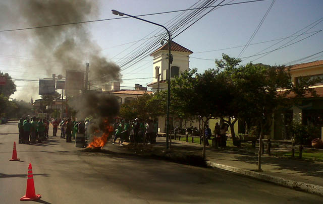 Protesta en Villa Allende