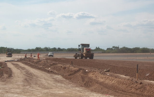 Obras en circuito de Termas de Río Hondo.