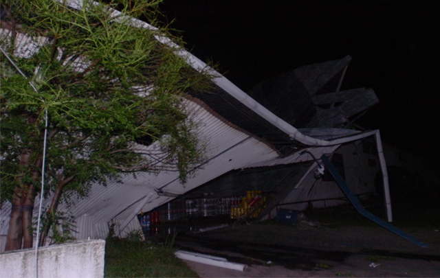 Así quedó la fábrica Sinteplast.